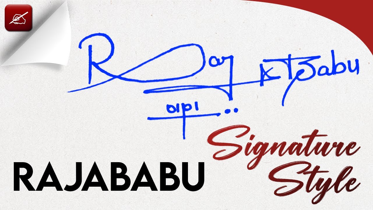 ️ Rajababu Name Signature Design - R Signature Style - How to Signature ...