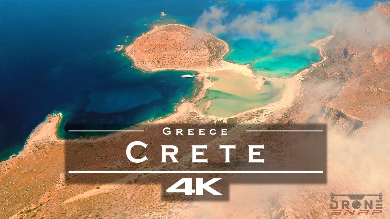 FLYING OVER CRETE (4K UHD) • Amazing Stunning Footage, Scenic Relaxation Film with Calming Music