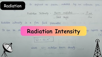 Stralingsintensiteit | Straling | Stralingsparameter van antenne | Antenne en golfvoortplanting