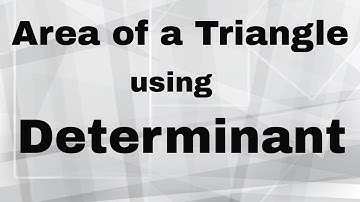 Area of Triangles using a matrix