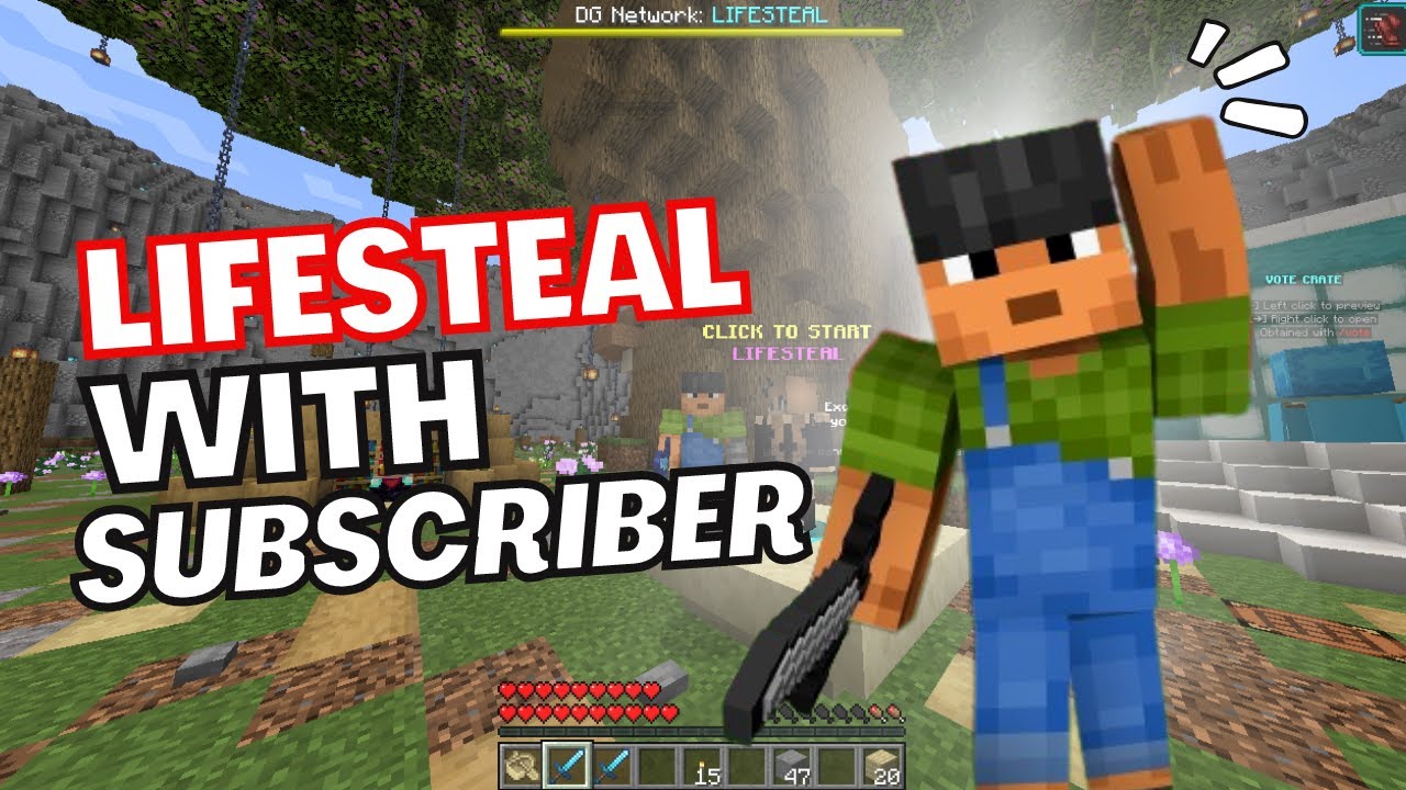 🔴 Minecraft Live Lifesteal with Subscriber || Hindi Live Stream - Join ...