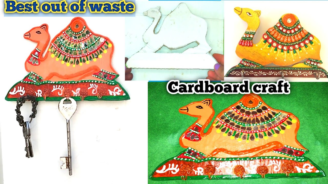 Waste Cardboard Reuse Ideas 💡 | Camel 🐪 Key 🗝️ Holder | Diy