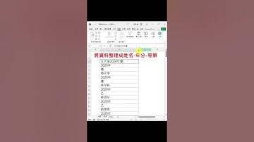 EXCEL單欄資料整理至多欄-救救新手小白不加班 #EXCEL教學 #EXCEL  #shorts