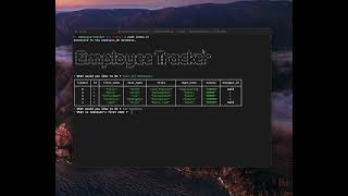 Employee Tracker - CLI Application Walkthrough