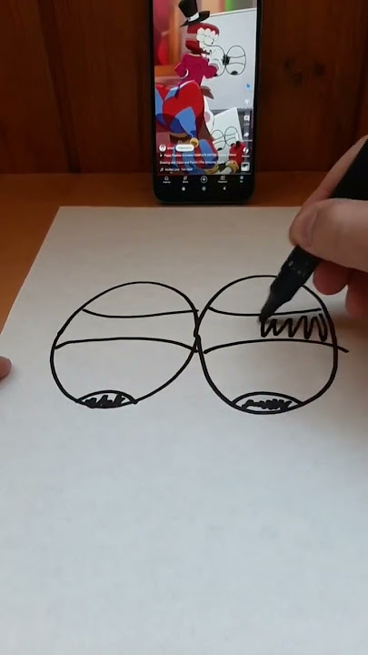 Drawing with Caine and Pomni(The amazing  digital circus animation)#digitalcircus #drawing#tutorial