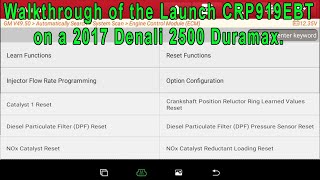 Walkthrough of the Launch CRP919EBT on a 2017 Denali 6.6L Duramax. by 737mechanic 110 views 1 month ago 9 minutes, 22 seconds