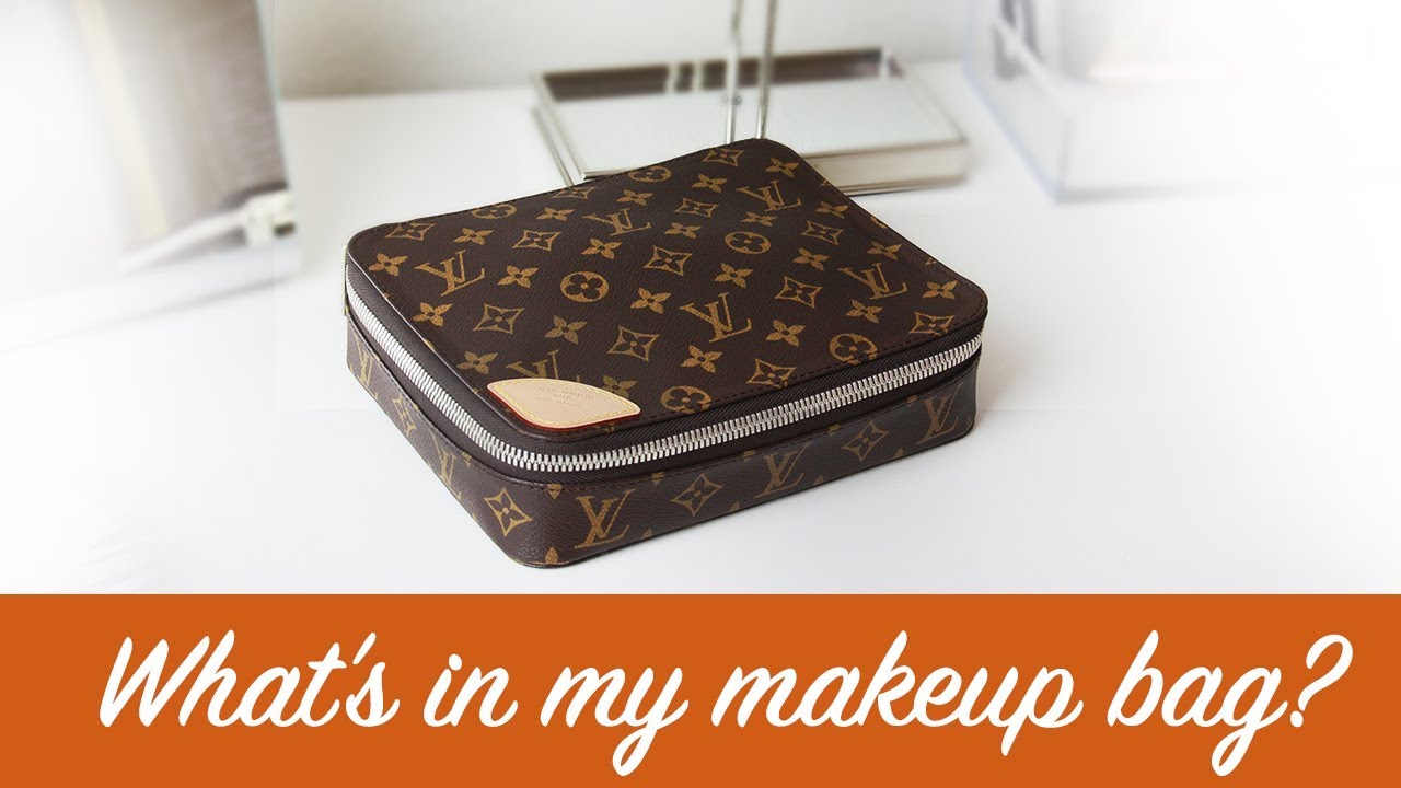What&#39;s In My Makeup Bag | Louis Vuitton Horizon Accessories Pouch - YouTube