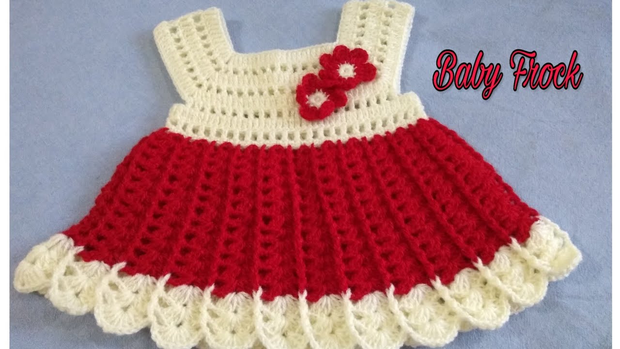 woolen crochet frock design