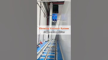 Vertical Lifting Conveyor System Maximizing Space single column lifter #vertical #lifter #conveyor