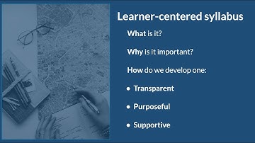 A Learner-Centered Syllabus