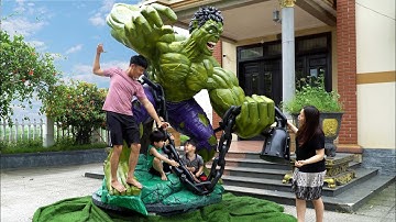 35 Days Built a Giant Hulk Statue for My Son