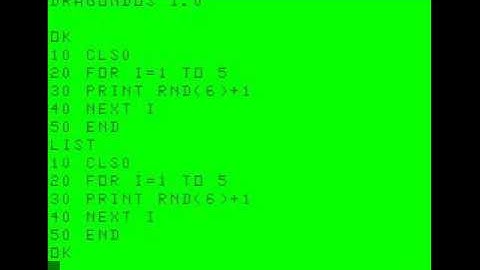 Small program in BASIC for Dragon32