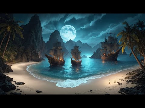 Relaxing Pirate Music - Moonlit Beach