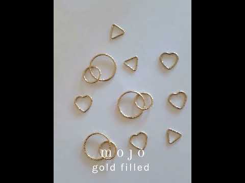 14K Gold Filled Sparkle Necklace Connector Charms, 3 Style Options