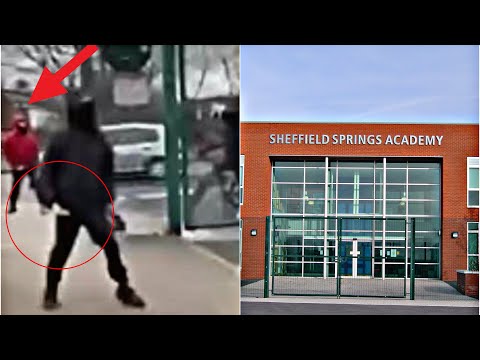 Sheffield school as man walks in with a knife with screaming students  seen fleeing in horror