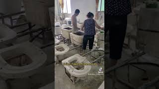 Sanitary ware factory,Mass production of toilet and wash basins every day. #bathroom #ceramic #wc