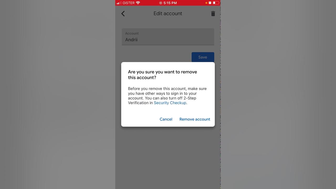 How to delete accounts in Google Authenticator app? YouTube