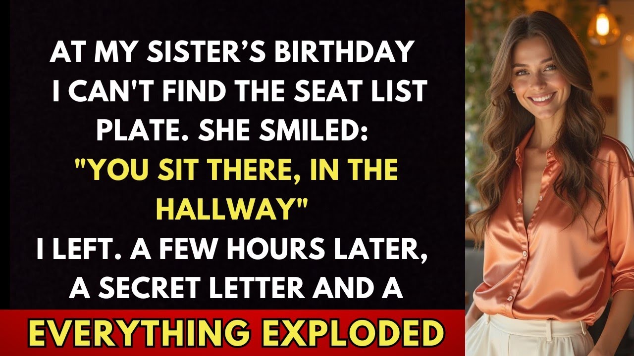 At My Sister’s Birthday, I Was Seated In The Hallway—So I Left. What Happened Next Shocked Everyone.