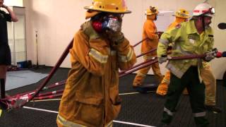 Awake, Smoky and Hot - simulated bushfire fighting