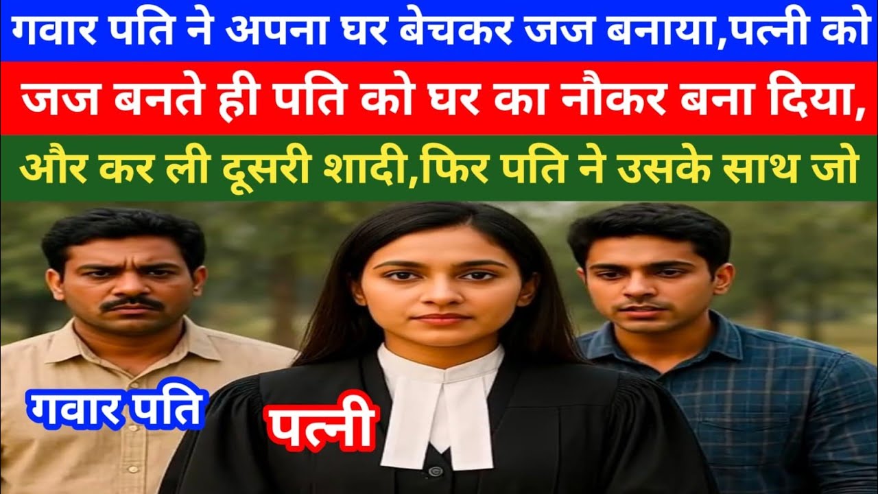 Gawar Pati Ne apna Ghar bechkar jaj banaya patni ko,, jaj bante hi pati ko ghar ka naukar banaa Diya