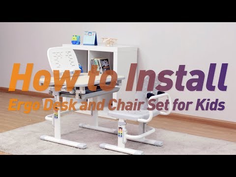 Video: Chair, Adjustable In Height: School Children's Growing Desk With Adjustment For Schoolchildren And Sets With A High Chair