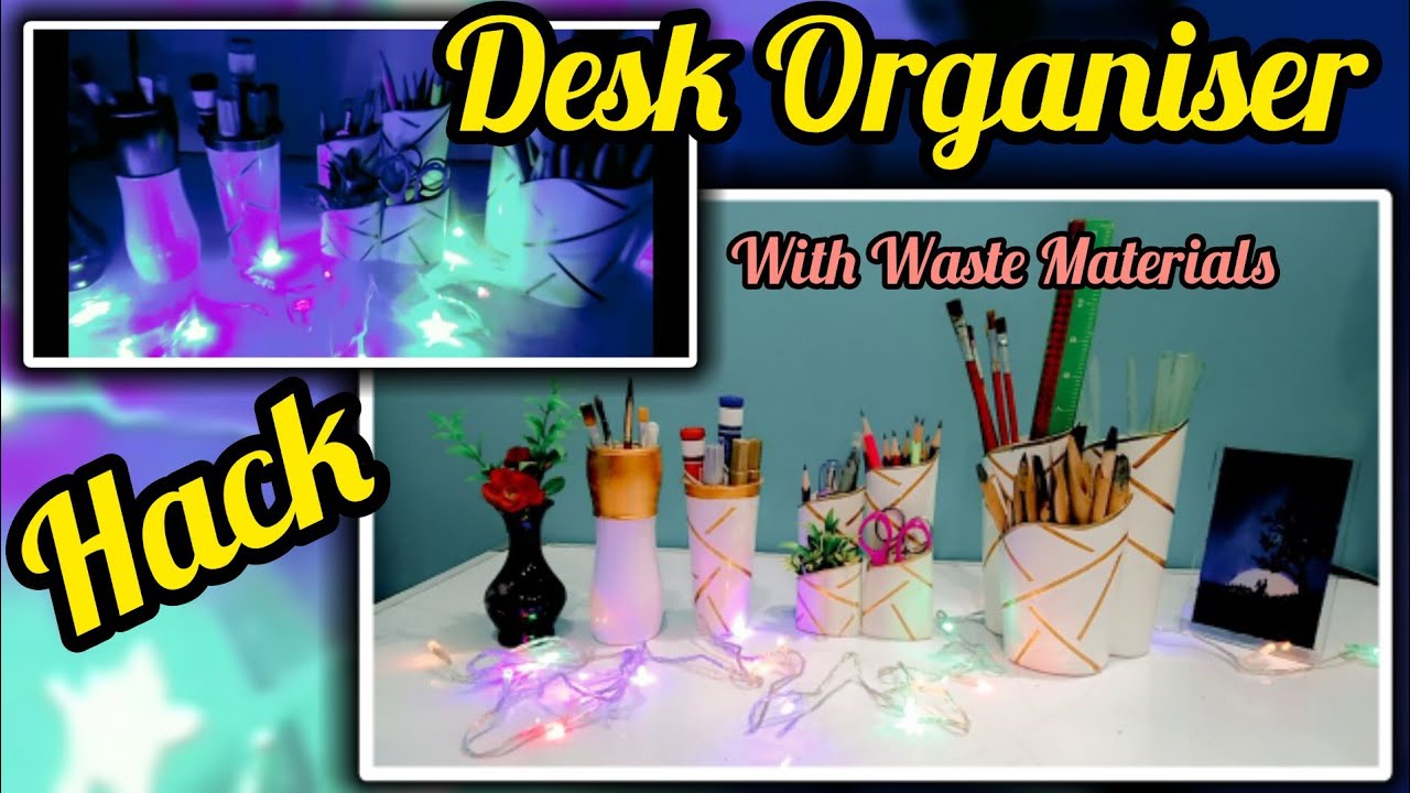 Table Organiser With Shampoo Bottle Hack 🤔 TAQ viralvideo hacks 