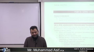 CAF 08 | AUDIT | LECTURE # 24 |BY SIR ASIF | SEPTEMBER 2024 ATTEMPT