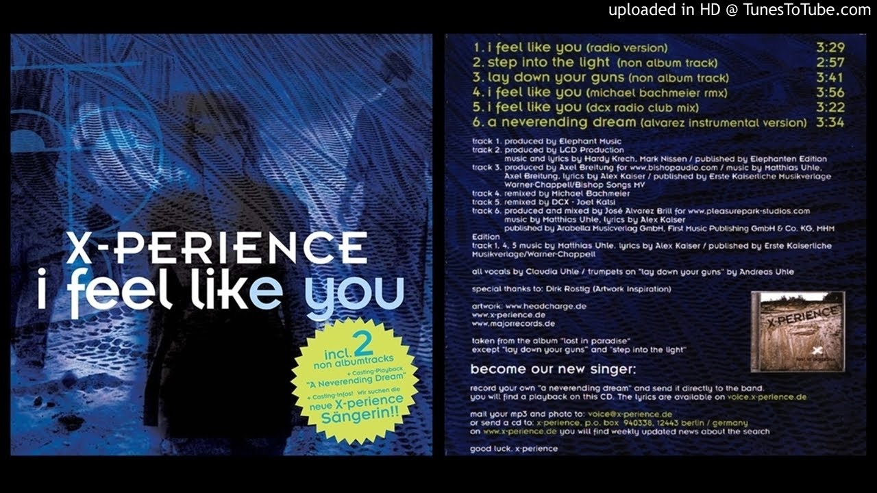 Feel like перевод песни. X-Perience - i feel like you. X-Perience i feel like you 555. Маттиас Уле x-Perience.