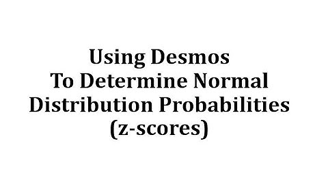 Normal Distribution: Find Probability Given Z-scores Using Desmos