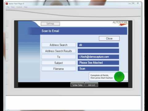 NSi AutoStore Front Panel Simulator Walk Through: Intro, Scan to email