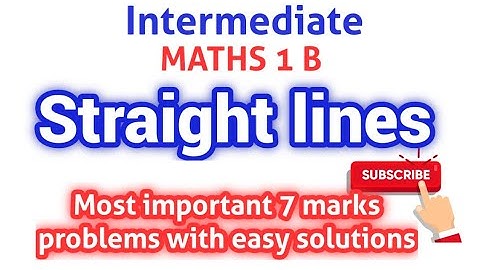 inter 1st year maths 1B important questions with answers | Straight lines|  @asquaremathsacademy