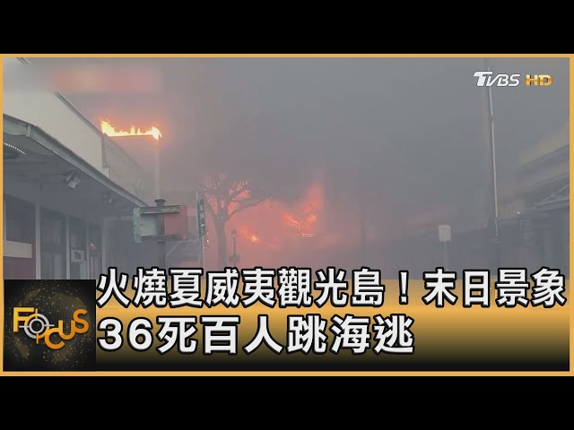 火燒夏威夷觀光島! 末日景象 36死百人跳海逃｜方念華｜FOCUS全球新聞 20230810@tvbsfocus