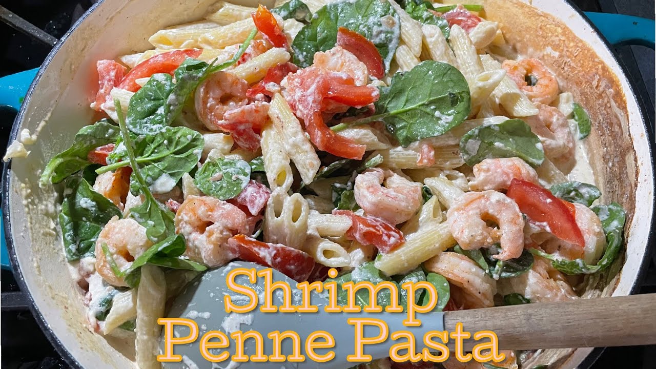 EASY SHRIMP PENNE PASTA RECIPE YouTube