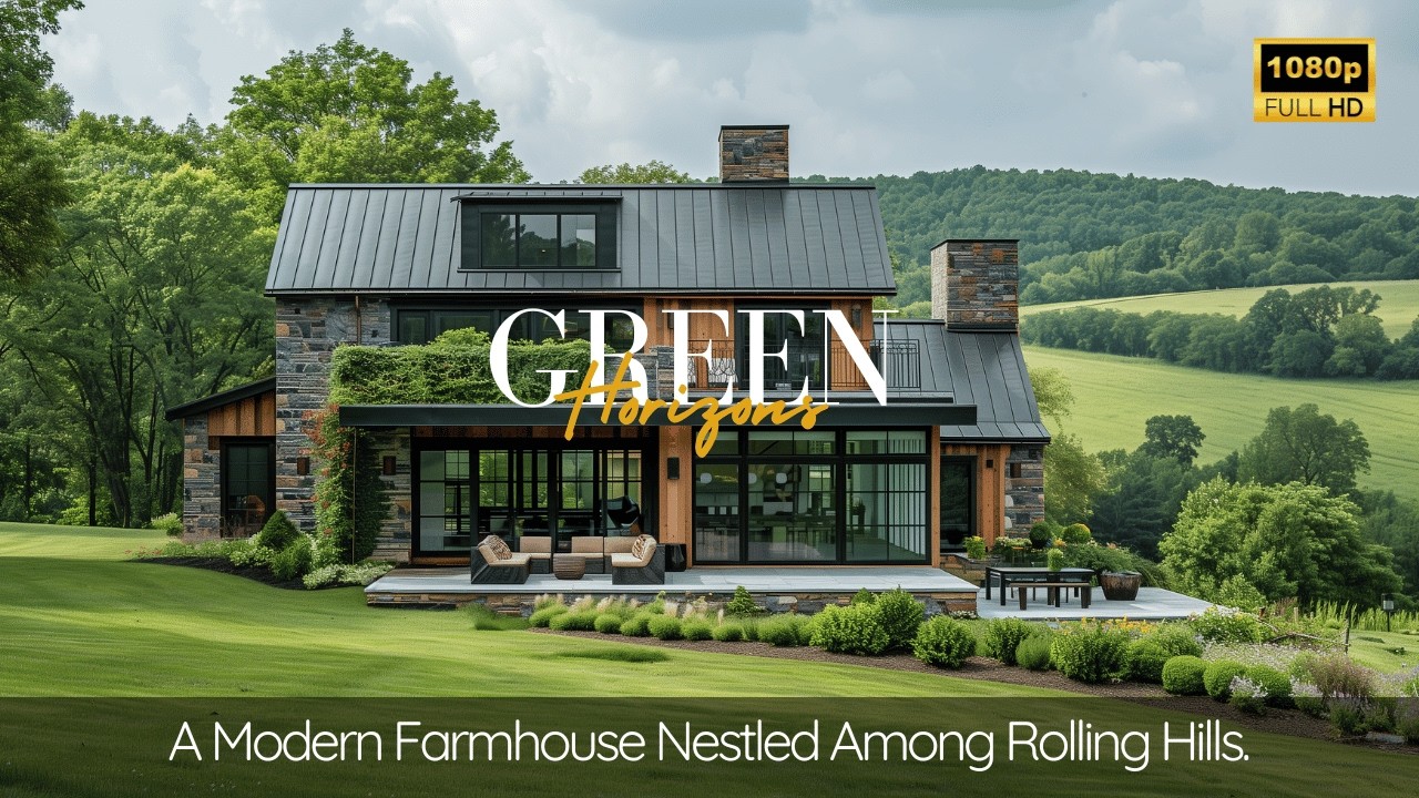 Green Horizons: A Modern Farmhouse Nestled Among Rolling Hills.