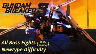 Gundam Breaker 3: Break Edition - All Boss Fights - Newtype