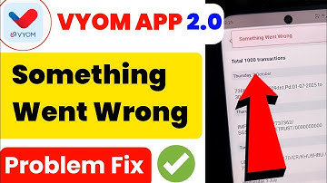 Vyom 2.0 Something Went Wrong Problem | Vyom 2.0 Statement download Problem | Vyom 2.0 Statement 
