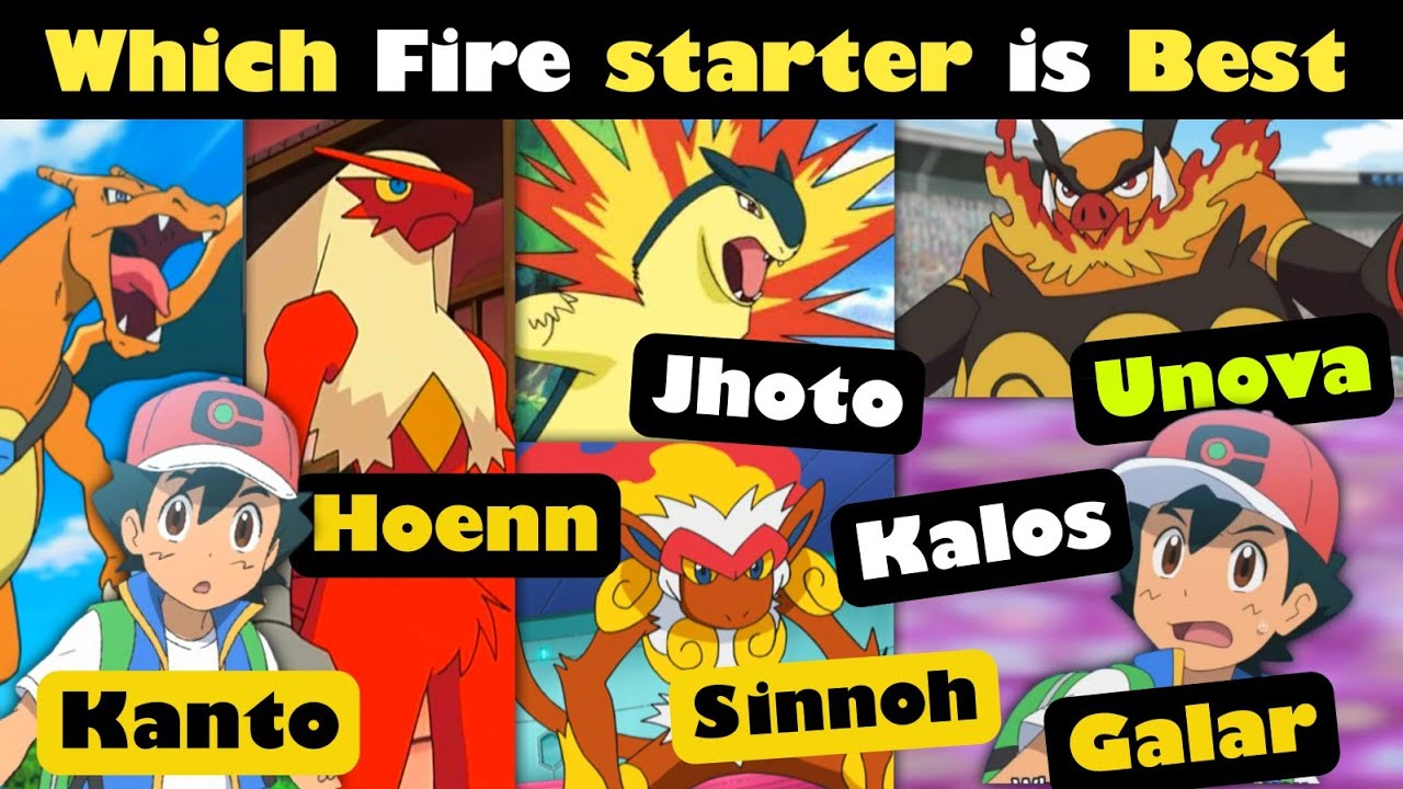 The Top 3 Fire Starter Pokemon of all time