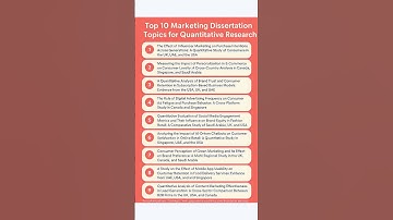 📢 Top 10 Marketing Dissertation Topics for Quantitative Research