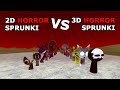 ALL HORROR SPRUNKI 3D VS ALL HORROR SPRUNKI 2D IN GARRY'S MOD!!!!