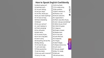 How to Speak English Fluently and Confidently