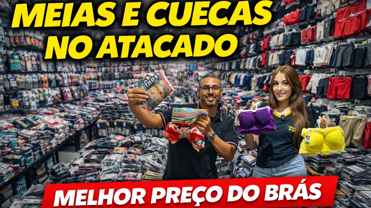 Meias cuecas e lingerie preço de atacado no Brás