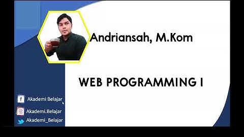 Web Programming  "Pengenalan"