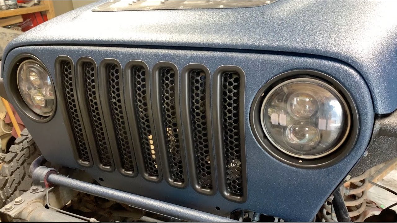 Rugged Ridge Jeep TJ Black Headlight Bezels - YouTube