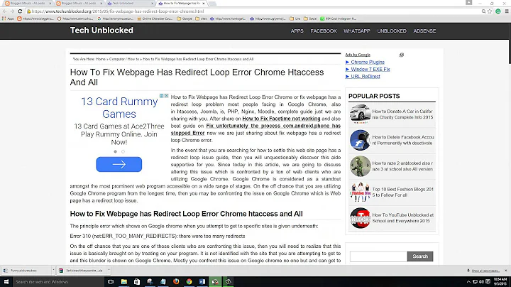 How To Fix Webpage Has Redirect Loop Error Chrome Htaccess And All