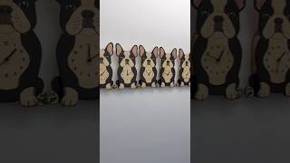 Adorable wooden Frenchie clock decor for your sweet home🥰#walldecor #woodart #frenchie #doglife