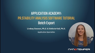 PR.Stability Analysis Software Batch Export Tutorial