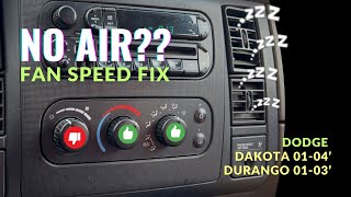 No Fan Levels 1-3? | EASY DIY FIX! | Dodge Dakota 01-04 and Durango 01-03