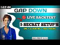 Day04  gap down market secret strategy  trading trading nifty50 banknifty mrstarsahil