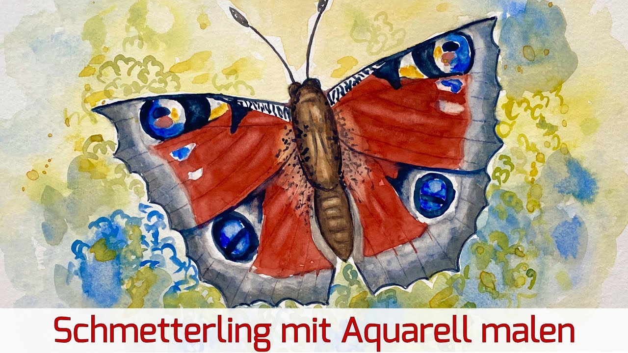 einen-schmetterling-mit-aquarell-malen-anf-nger-youtube