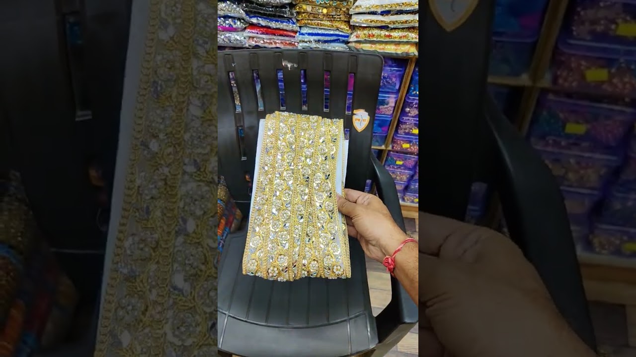 maggam work saree border// gold colour saree lace// handwork saree laces 